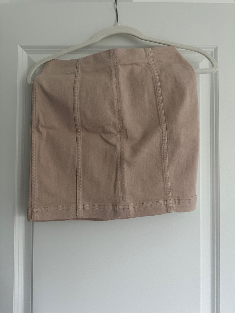 Free People Blush Denim Skirt